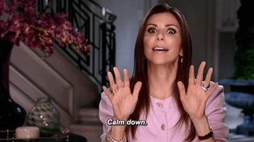 real housewives of orange county rhoc dramatic calm down heather dubrow GIF