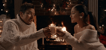 Ariana Grande Christmas GIF by The Tonight Show Starring Jimmy Fallon