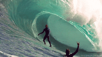 wave surfing GIF
