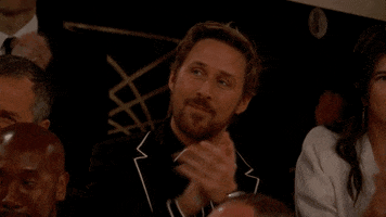 Ryan Gosling Clapping GIF by Golden Globes