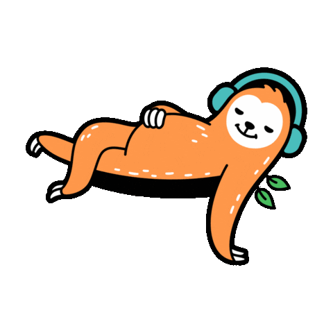 Headphones Sloth Sticker by Libro.fm Audiobooks