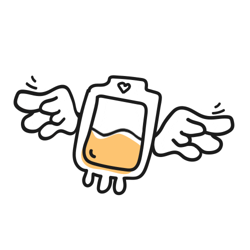 Fliegender Plasmabeutel Sticker by Europlasma