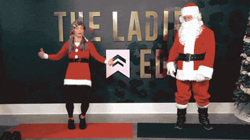 Working Out Santa Claus GIF by The Ladies Edge