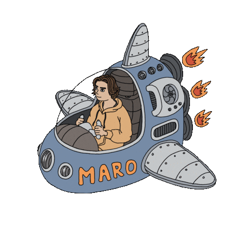 Flying Saucer Ufo Sticker by Maro