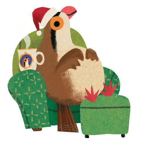 Santa Hat Christmas Sticker by Flying Eye Books