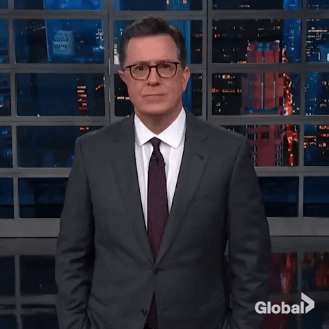 Blinking Stephen Colbert GIF by Global TV