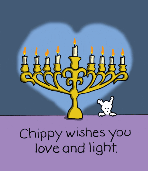 Let There Be Light Hanukkah Gif By Chippy The Dog Find Share On Giphy