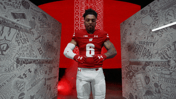 Flexing College Football GIF by Wisconsin Badgers