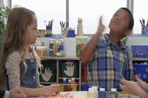 kids commercial shaking