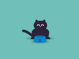 cat eating GIF by Petter Pentilä