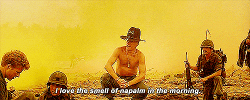 Robert Duvall I Love The Smell Of Napalm In The Morning Gif By The Good Films Find Share On Giphy
