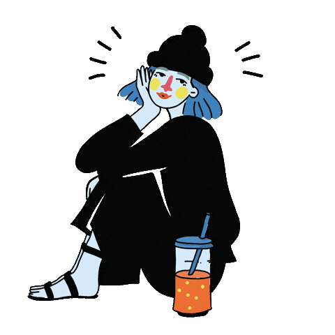 Girl Relax Sticker