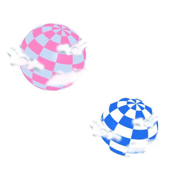 Cloud Globe Sticker by SuperetteShop