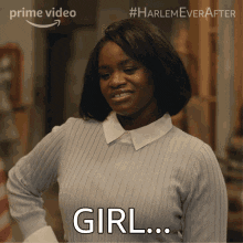 TV gif. Shoniqua Shandai as Angie in "Harlem Ever After" shakes her head, waves bye, and walks away like she's embarrassed for you. Text, "Bye!'
