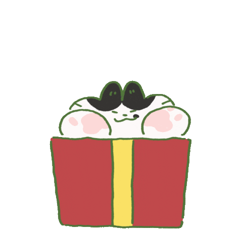 Cat Unwrapping Sticker