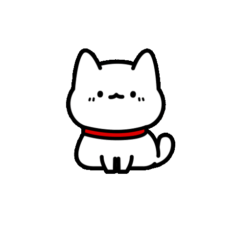I Am Broke White Cat Sticker by Lord Tofu Animation