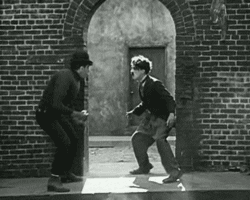 Charlie Chaplin Fight GIF by Maudit - Find & Share on GIPHY