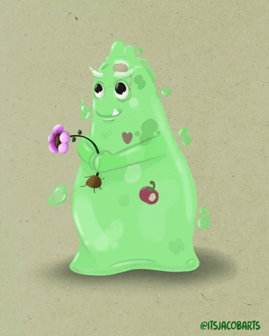 itsjacobarts illustration monster slime digitalart GIF