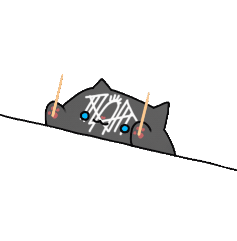 Drummer Cat Sticker