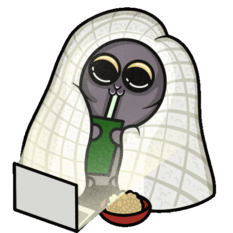 Cat Eating Sticker