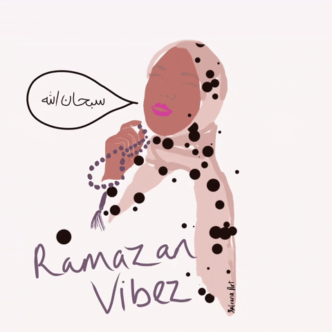 Ramazan Ramadan Fasting Prayerbeads Tasbih Hijabi Hijab Prayer Muslima GIF