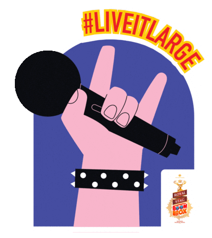 Rock Singing Sticker by Royal Stag Live It Large