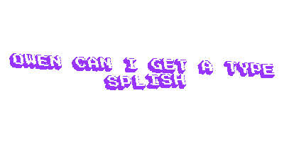 Type Splish Sticker
