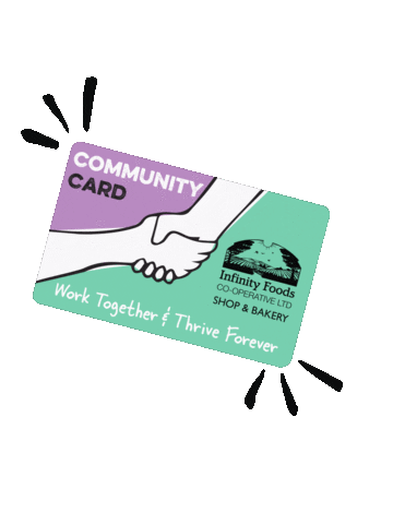 Community Card Sticker by InfinityFoods