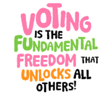 Freedoms Voting Sticker by Moonlight Mile