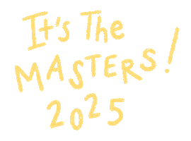 The Masters Golf Sticker by Catharina Stewart