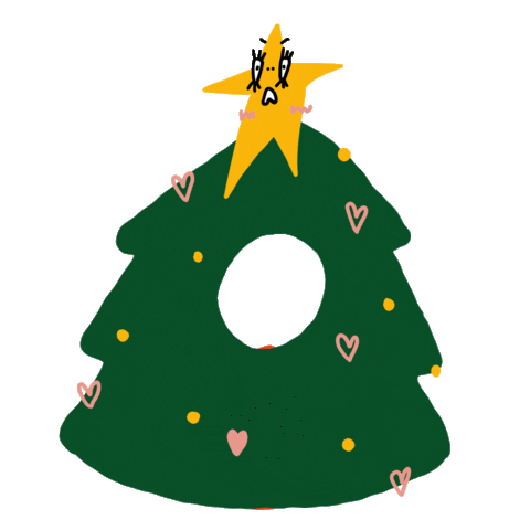 Happy Christmas Tree Sticker