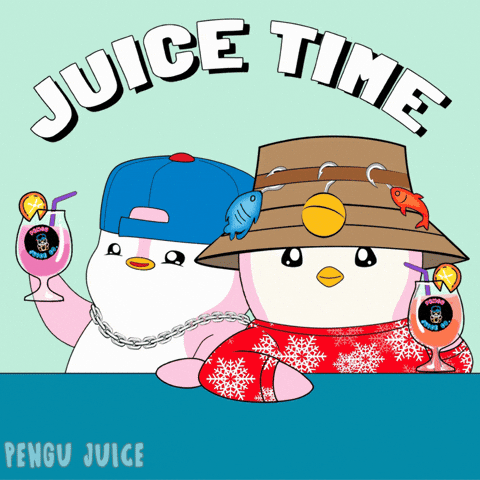 Refreshing Good Vibes GIF by Pengu Juice Co.