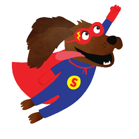 Dog Flying Sticker by Denzel's