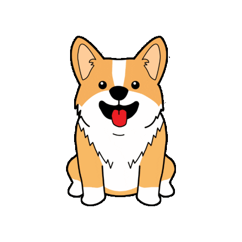 Corgi Cartoon Dog Sticker by Petique, Inc.