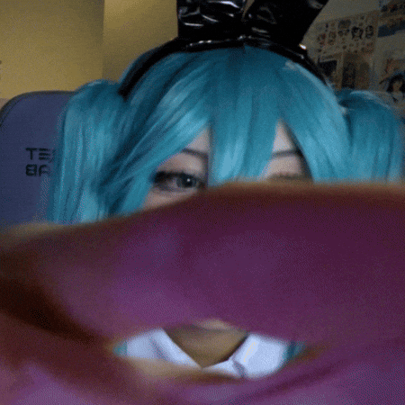 Choking Hatsune Miku GIF