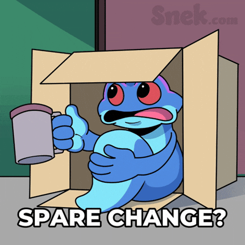 Sad No Money GIF by Snek