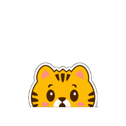 Shocked Tiger Sticker by IQI Concept