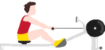 Row Rowing Sticker by Deutsche Hochschule für Prävention und Gesundheitsmanagement