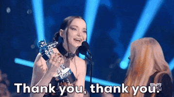 Dove Cameron Thank You GIF by 2022 MTV Video Music Awards