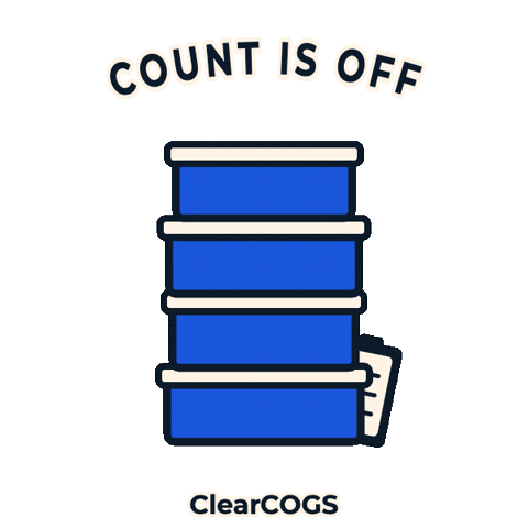 Food Service Count Sticker by ClearCOGS