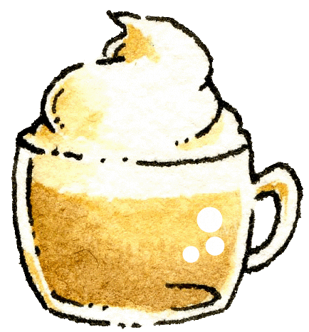 Cappuccino Sticker by Linouspots