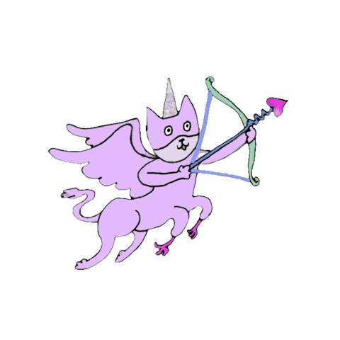 Cat Angel Sticker