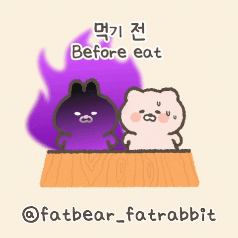 fatbear_fatrabbit love meme bear eat GIF