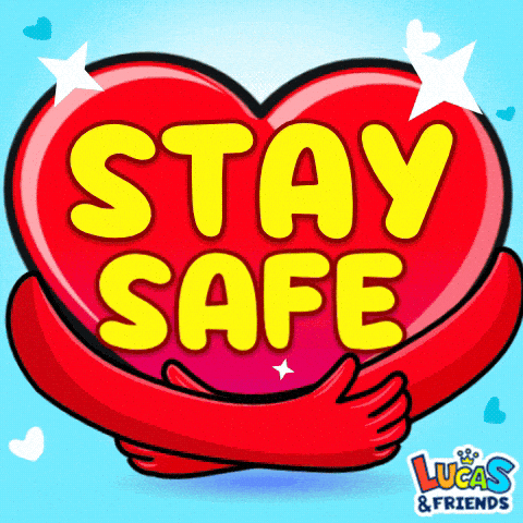 Stay Safe Take Care GIF by Lucas and Friends by RV AppStudios