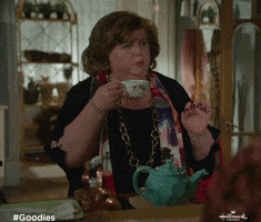 Tea Time Wow GIF by Hallmark Channel