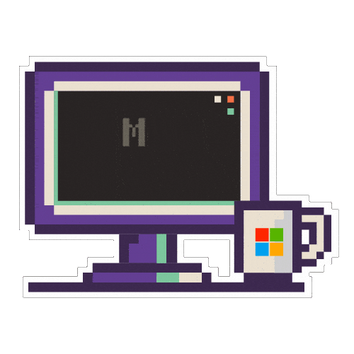 Coffee Coding Sticker by Microsoft Cloud