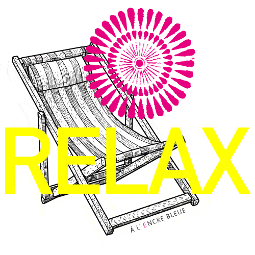 à l'encre bleue Sticker