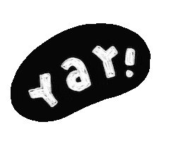 Happy Black And White Sticker