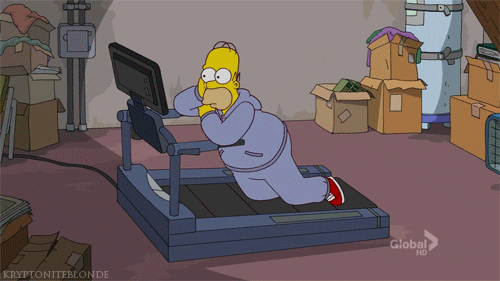 Working Out Homer Simpson GIF - Find & Share on GIPHY