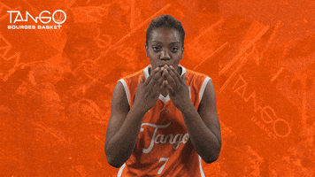 Basketball Kiss GIF by Tango Bourges Basket